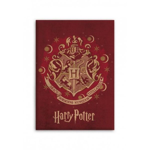 Harry Potter Hogwarts - Manta de forro polar multicolor con cresta floral  de 36 x 58 pulgadas, diseño floral multicolor de Hogwarts