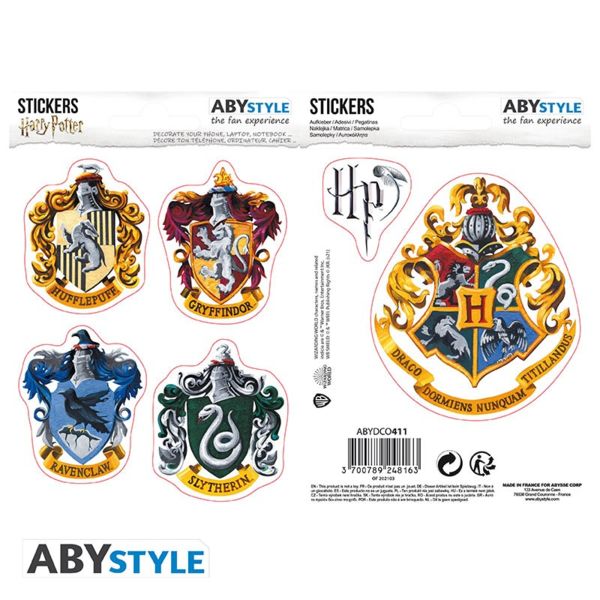 Pegatinas Decorativas Escudo Hogwarts y Casas Harry Potter