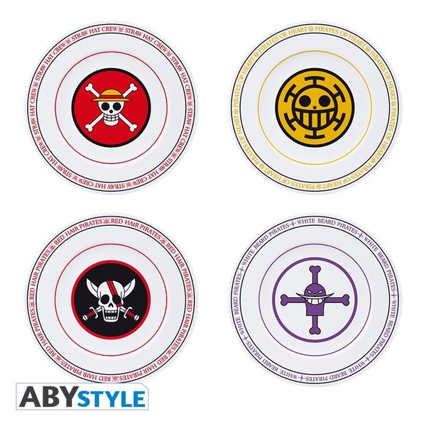 One Piece Pirates Flags Plates