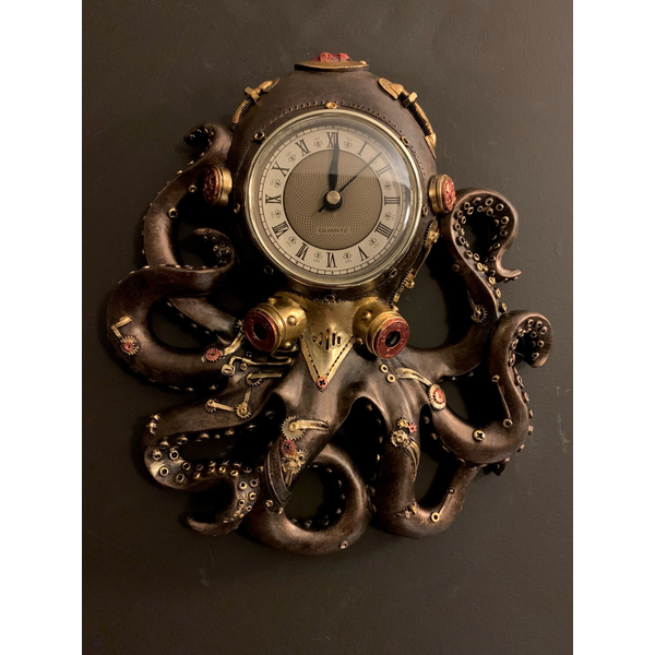 Steampunk Octopus Wall Clock Nemesis Now 