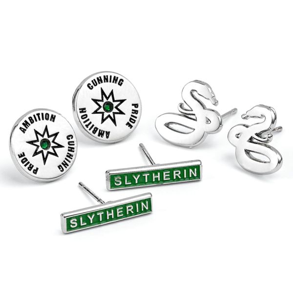 Slytherin Set of Three Earrings Wizarding World