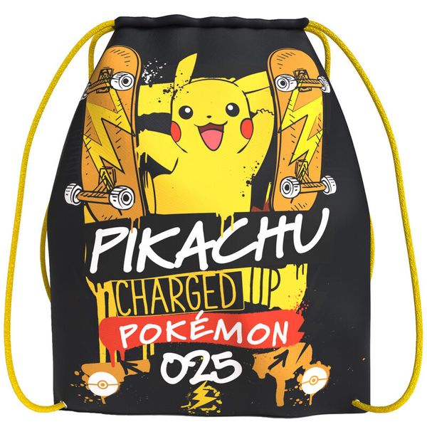 Pikachu Charged Up Sack Backpack Pokemon 