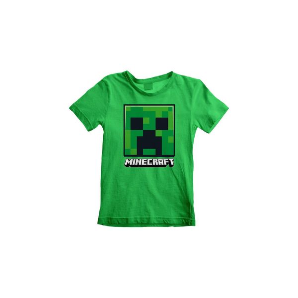 Camiseta Infantil Creeper Cara Minecraft