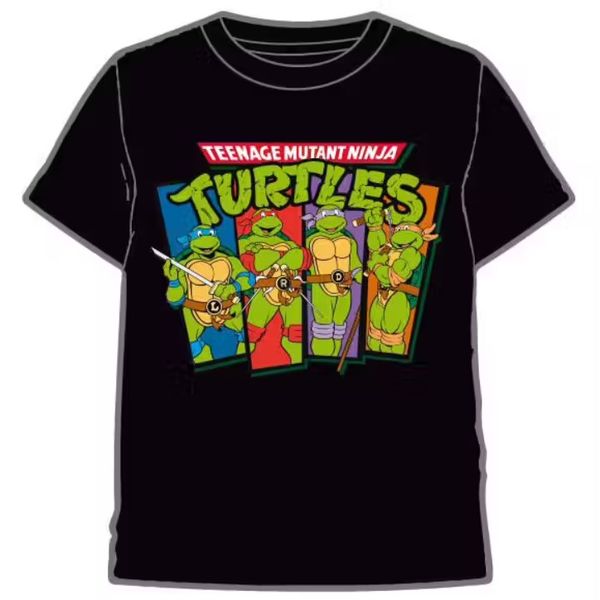 TMNT Black Childrens T Shirt Teenage Mutant Ninja Turtles
