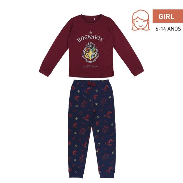 Pijama Largo Chica Jersey & Pantalon Hogwarts Harry Potter