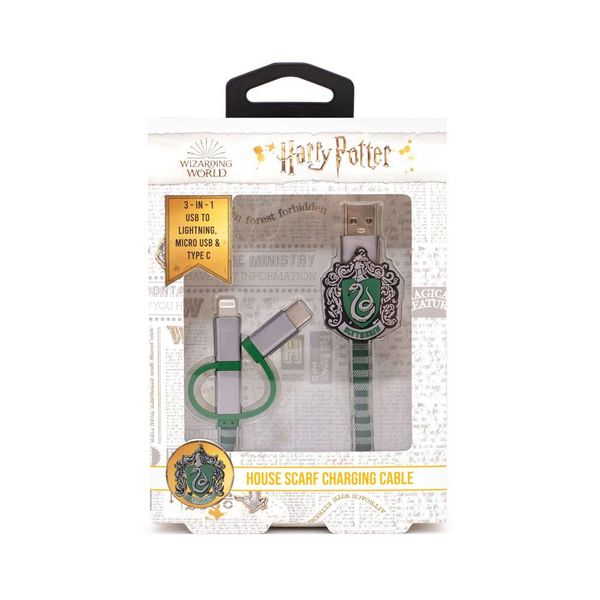 Slytherin Scarf Charging Cable Harry Potter 3in1