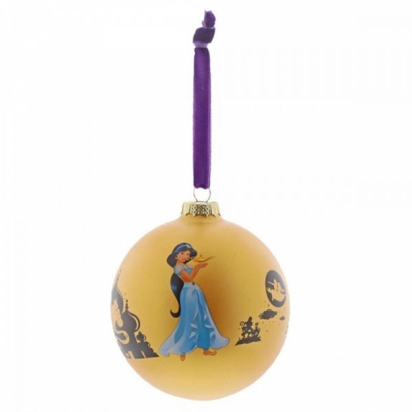 Jasmine Golden Christmas Ball Ornament Aladdin Disney