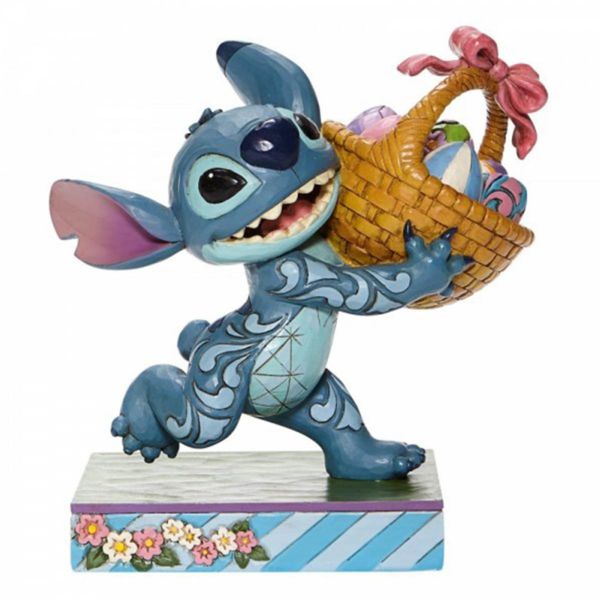 Stitch with Easter Basket Figure Lilo & Stitch Disney Traditions