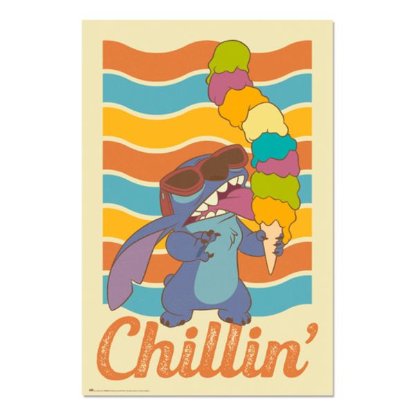 Poster Chillin Lilo and Stitch Disney 91.5 x 61 cm