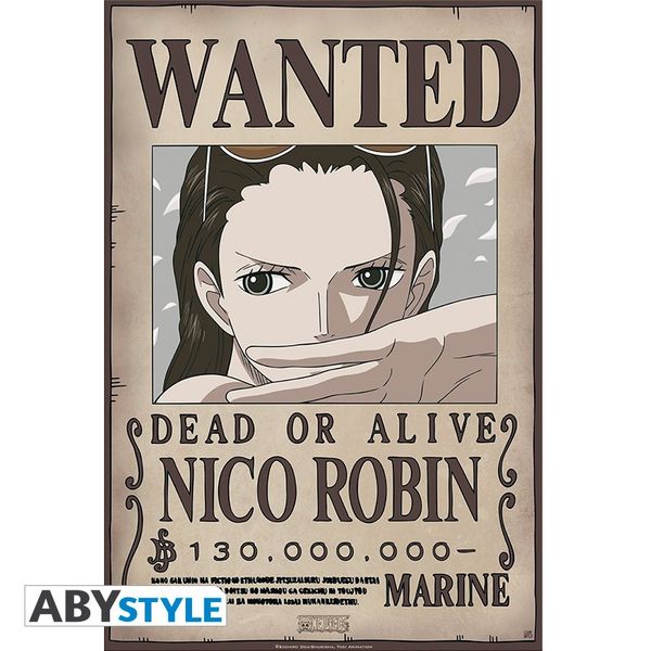 Poster Nico Robin Wanted One Piece 52 x 35 cms