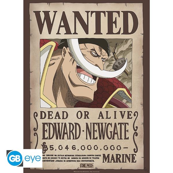 Edward Newgate Whitebeard Wanted Poster One Piece 52 x 38 cms GB Eye