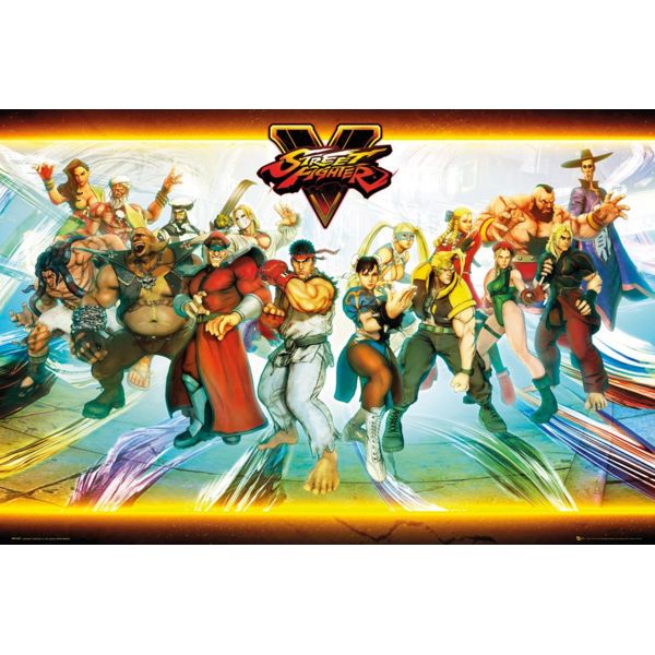Poster Personajes Street Fighter V 61 x 91.5 cms