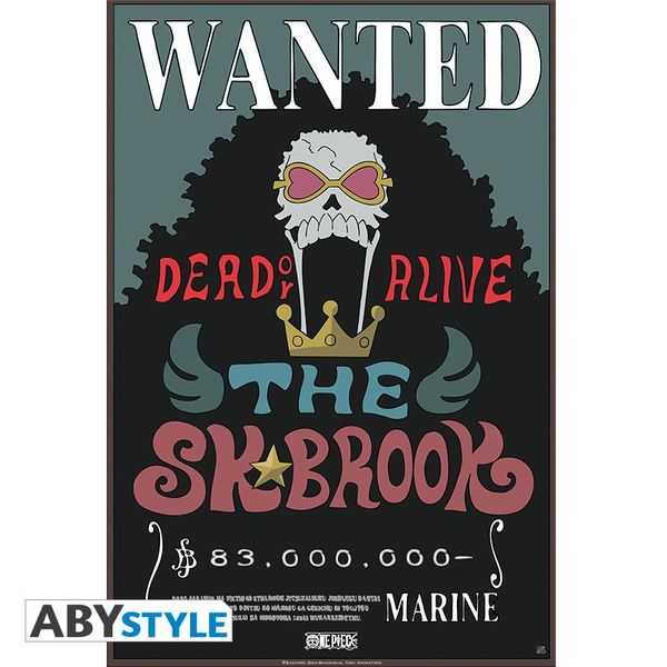 Poster Brook Wanted One Piece 52 x 35 cms