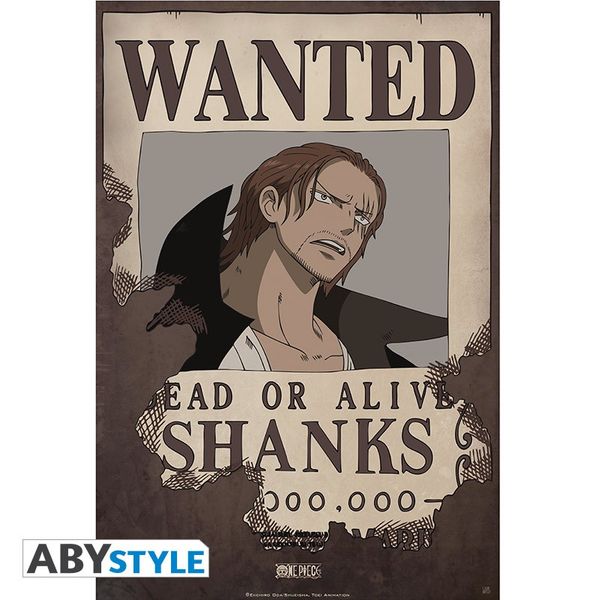 Poster Shanks Wanted One Piece 52 x 35 cms