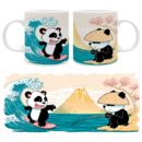 Surfing Panda Mug Asian Art Collection 320 ml