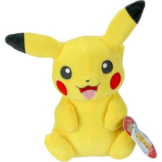 Peluche Pikachu Sentado Pokemon 20 cm