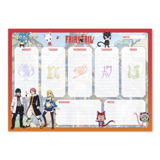  Lucy Heartfilia Natsu Dragneel and Gray Fullbuster Weekly Planner Pad A4 Fairy Tail