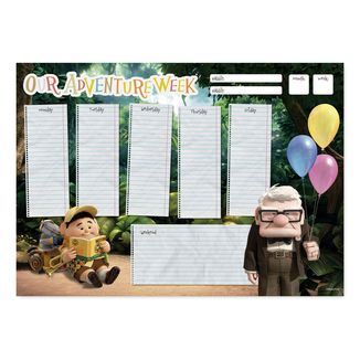 Russell and Carl Fredricksen Weekly Planner Pad A4 Up Disney Pixar