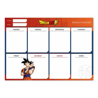 Bloc Planificador Semanal A4 Son Goku Base Dragon Ball Super