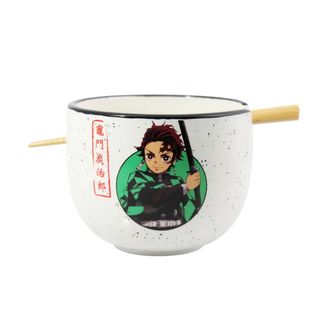 Tanjiro Kamado Ramen Bowl with Chopsticks Kimetsu no Yaiba