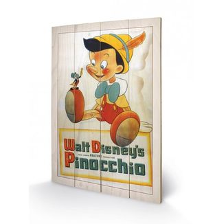 Cuadro De Madera Pinocchio & Pepito Grillo Disney