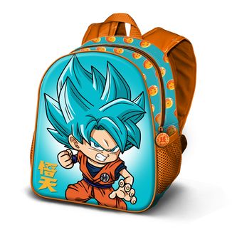 Mochila Infantil 3D Azul Son Goku SSGSS Dragon Ball Super 