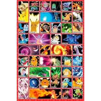Poster Pokemon Movimientos 91,5 x 61 cms