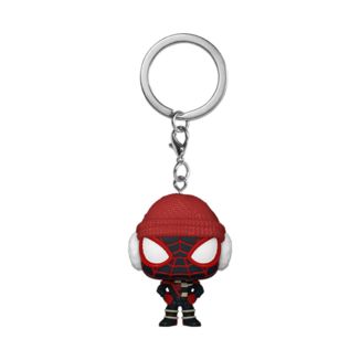 Spiderman Miles Morales Winter Suit KeychainMarvel Comics Funko Pocket POP!
