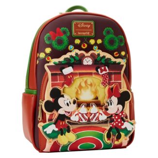 Mickey and Minnie Mouse Fireplace Backpack Disney Loungefly 