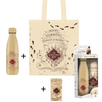 Marauder s Map Tote Bag Insulated Bottle Magnet Pack Harry Potter 