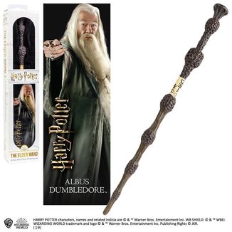 Varita Mágica Albus Dumbledore y Punto de Libro 3D Harry Potter