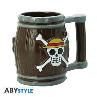 Taza 3D Barril Skull Luffy One Piece
