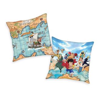 Characters and Map Cushion One Piece 40 x 40 cms