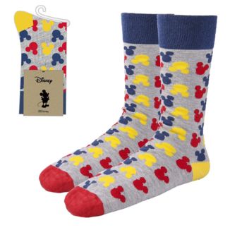 Calcetines Grises Logo Mickey Mouse Disney 