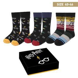 Hogwarts & Harry Potter Socks Pack Harry Potter Size 40-46