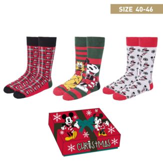 Calcetines Mickey Mouse y Pluto Pack Disney Talla 40-46