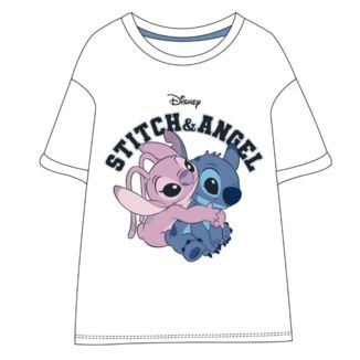 Camiseta Corta Adulto Stitch y Angel Lilo y Stitch Disney