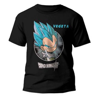 Camiseta Vegeta Chibi SSGSS Evolution Dragon Ball Super