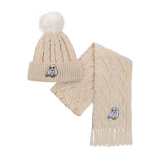 Harry Potter Hedwig Beanie Hat and Scarf Set