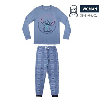 Pijama Largo Chica Jersey Y Pantalon Stitch Lilo & Stitch Disney