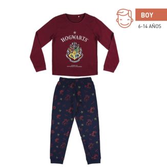 Pijama Largo Niño Jersey & Pantalon Hogwarts Harry Potter
