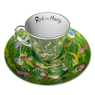 Portal Coffee Mug & Plate Rick &  Morty 