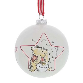 Winnie the Pooh With Honey Christmas Ball Ornament Winnie the Pooh Disney 