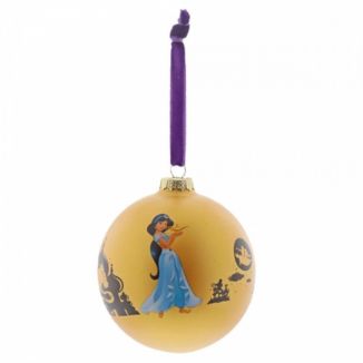 Adorno Bola Navidad Jasmine Dorada Aladdin Disney