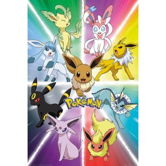 Poster Eevee Evoluciones Pokemon 91,5 x 61 cms