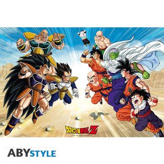 Poster Equipo Goku vs Guerreros Saiyan Dragon Ball Z 91,5 x 61 cms