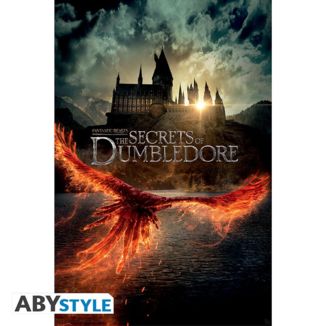 Fawkes & Hogwarts Poster Fantastic Beasts Harry Potter 91.5 x 61 cms