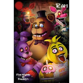Poster Grupo Animatronicos Five Nights At Freddy S 91,5 x 61 cms
