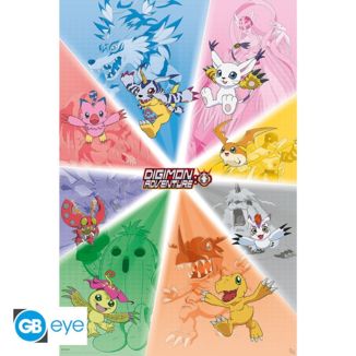 Group Poster Digimon Adventure 91.5 x 61 cms