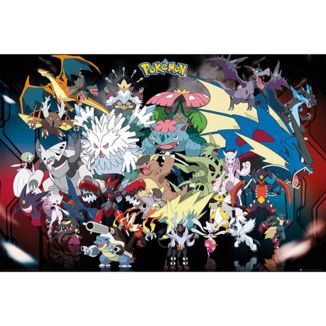 Poster Mega Evoluciones Pokemon 91,5 x 61 cms